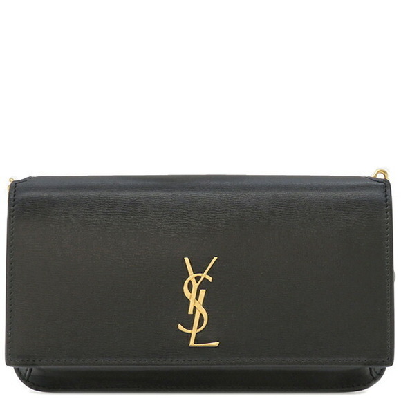 Saint Laurent Chain Phone Bag Leather Black - Picture 1 of 13